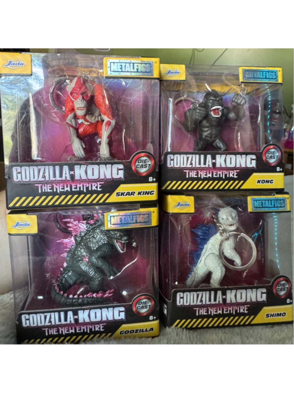 Jada Toys Godzilla x Kong: The New Empire Metalfigs COMPLETE SET OF 4 *NEW* 2024